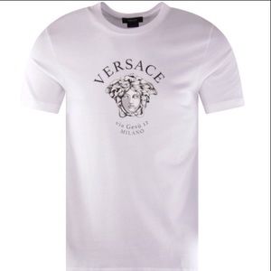 Versace Mens T-Shirt White Via Gesu